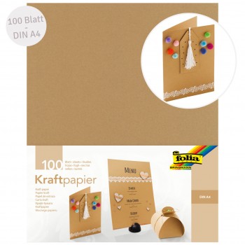 Kraftpapier DIN A4 100 Blatt beige