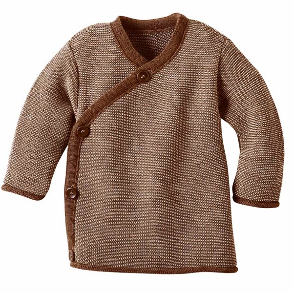 Baby Wickel-Pullover Wolle braun