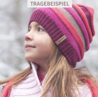 Mädchen Strick Wintermütze Himbeere-pink