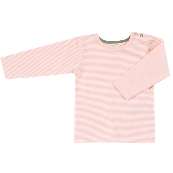 Edles Shirt rosa-weiß feine Streifen
