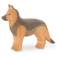 Schäferhund stehend Holzfigur 7,5 cm hoch