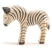 Zebra Fohlen Holzfigur 8 cm hoch