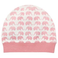 Weiche Babymütze mit rosa Elefanten