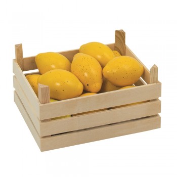 Obst Kiste für Kaufmannsladen - Zitronen
