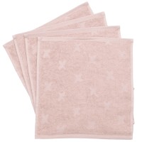 Frottee Waschlappen 4er-Pack rose