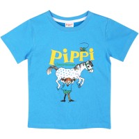 Shirt kurzarm Pippi Langstrumpf blau