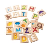 Alphabet A-Z Holzplättchen