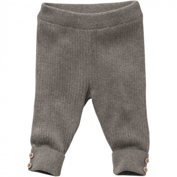 Warme Strickhose in taupe meliert