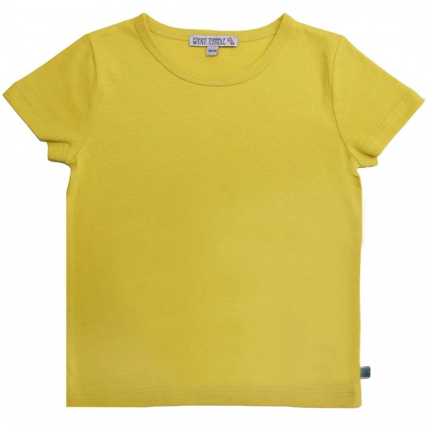 Shirt kurzarm uni Basic in limonen-gelb
