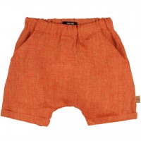 Leichte Leinen Shorts rost-orange