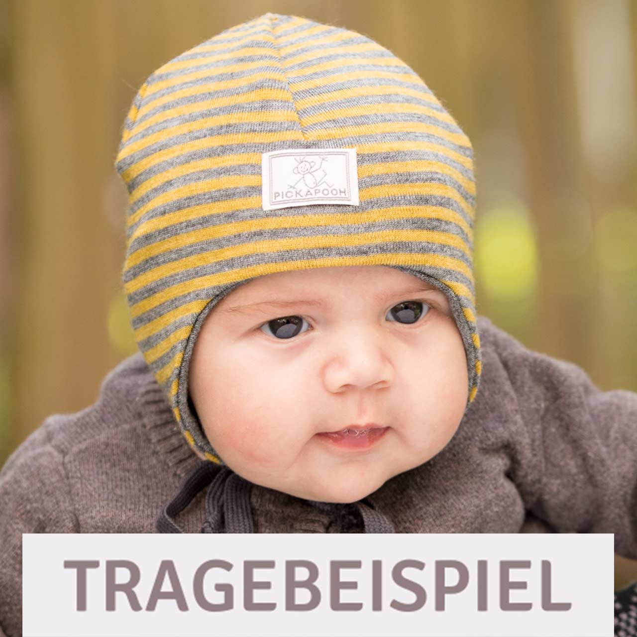 PICKAPOOH Baby/Neugeborenen Mützchen Radler Bio-Schurwolle/Seide 