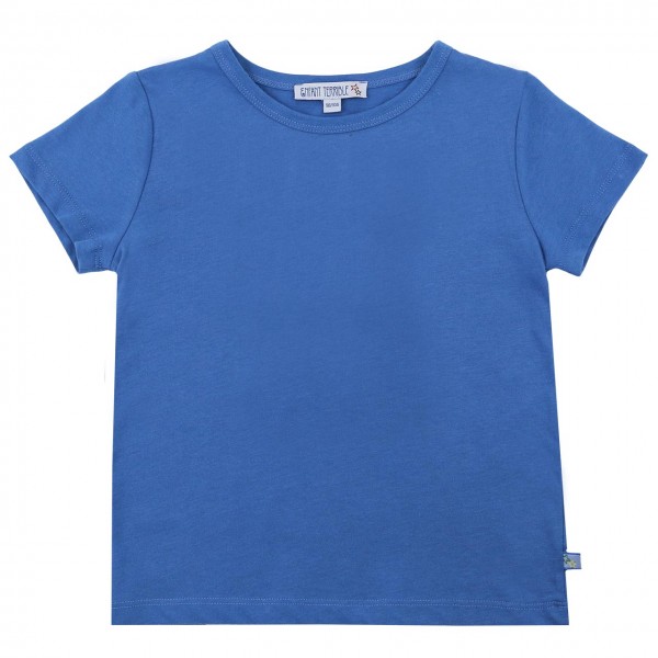 Blaues Shirt kurzarm uni Basic