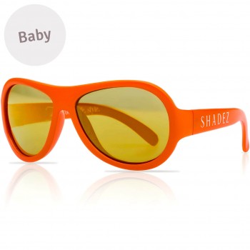 Baby flexible Sonnenbrille 0-3 Jahre uni orange polarisiert