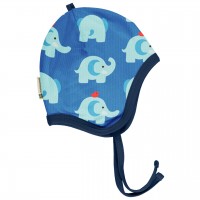 Babymütze leicht mit Ohrenschutz Elefanten