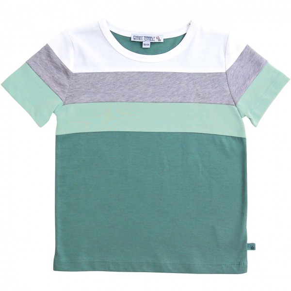 Shirt kurzarm Colour Blocking mint