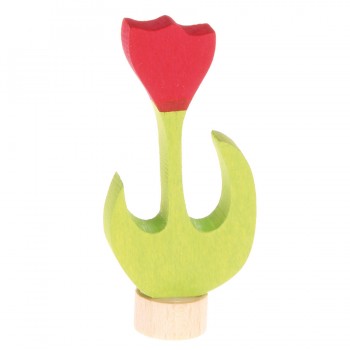 Grimms Steckfigur Tulpe rot für Geburtstagsring