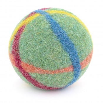 Baby Filzball mit Glöckchen - grasgrün 9 cm