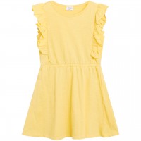 Sommer Kleid Rüschen in gelb