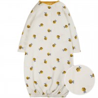 Bio Schlafhemd Babyschlafsack Bienen weiß