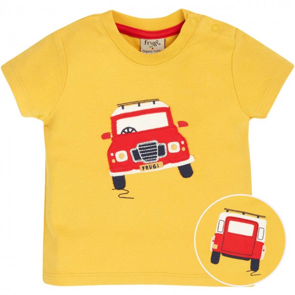 T-Shirt Fahrzeug Aufnäher gelb