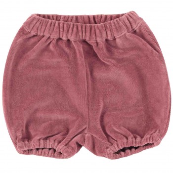 Warme, lockere Velour Shorts rosa