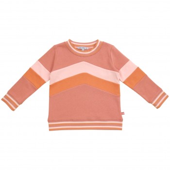 Pullover Block-Design rosa-orange