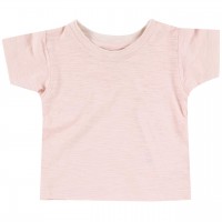 Slub Jersey Uni Shirt kurzarm rosa