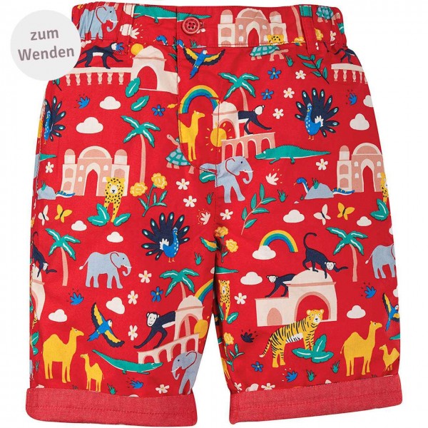 Wende Shorts Tiere in rot
