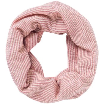 Wolle Seide Schlauchschal rosa geringelt 29x25cm