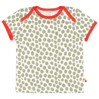 Kurzarm Shirt Gepard-Look oliv-grün