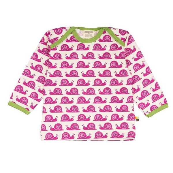Bio Shirt "coole Schnecke" von innen ungefärbt - pink