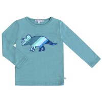 Dino Shirt aufgenäht super edel blau