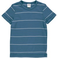 Elastisches T-Shirt indigo gestreift
