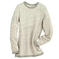 Leichter Wolle Pullover silber grau