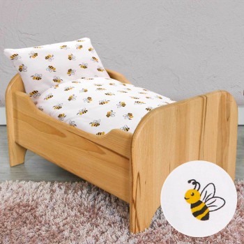 Puppenbett Holz Bienen gelb 53 × 33 × 27 cm