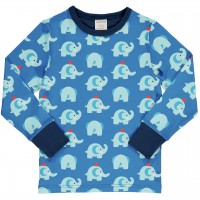 Elefanten Shirt langarm blau
