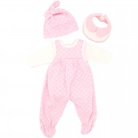 Baby Puppenkleidung Set 4-tlg. „Pünktchen rosa“