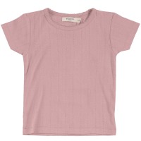 Pointelle Shirt kurzarm rosa