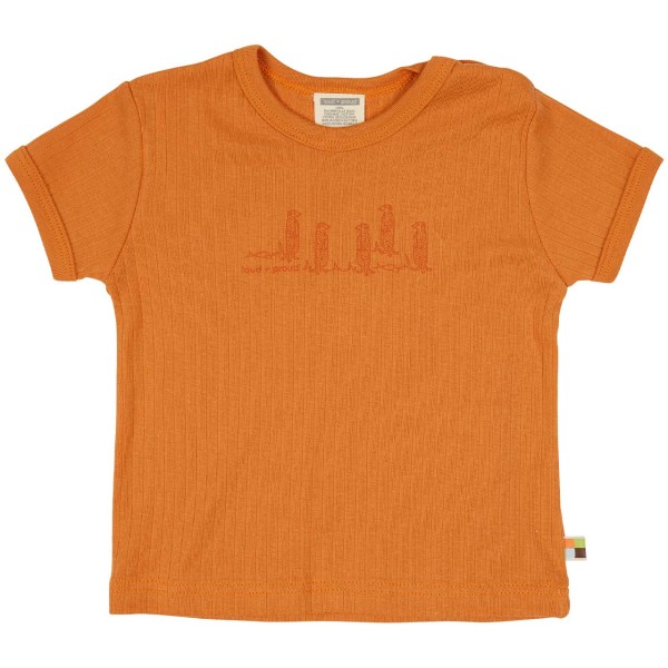 Weiches T-Shirt Rippe Erdmännchen orange