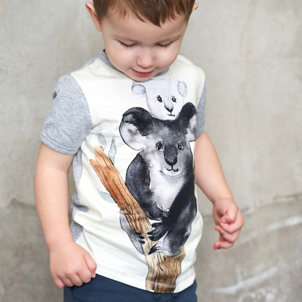 Cooles T-Shirt Koala Design in hellgrau