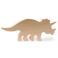 Schnitzrohling Holztier - Triceratops