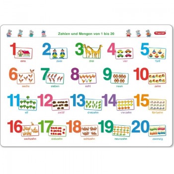 Lerntafel Zahlen und Mengen 1-20 ab 5 Jahre - 45 x 32 cm