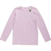 Glattes dehnbares Basic Shirt für Mädchen - ganz hell rosa