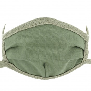 Wiederverwendbare Maske elastischen Bändern – Mundbedeckung olive-grün