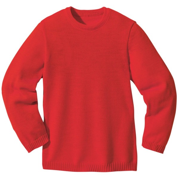 Wolle Pullover Melange rot