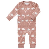 Strampler ohne Fuss Wale Playsuit rosa