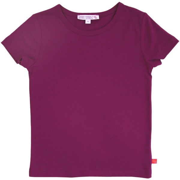 Shirt kurzarm uni Basic lila