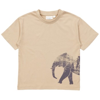 Jersey Kurzarmshirt Elefant beige