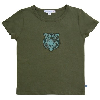 Tiger Shirt kurzarm dunkelgrün Aufnäher