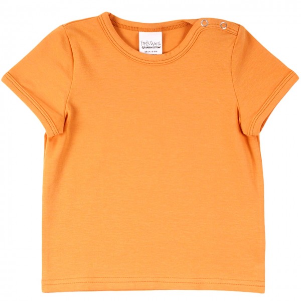 Shirt kurzarm Basic in hellem orange